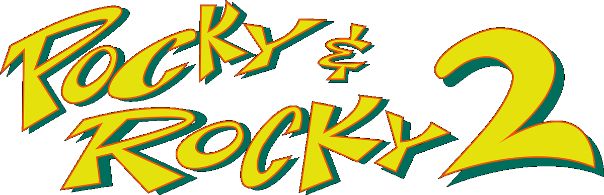 Pocky and Rocky 2 logo for Super Nintendo